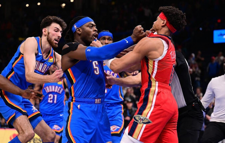 Jeremiah Fears critica a Lu Dort despu&eacute;s de las peleas en Thunder-Pelicans, Suns-Nets