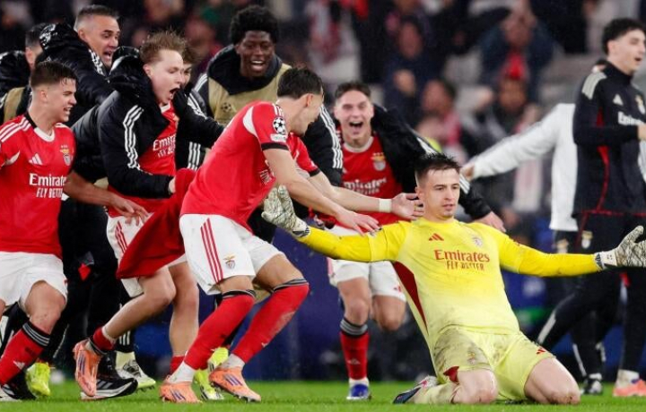 MIRAR: Benfica GK marca un loco gol tard&iacute;o y deja al Real Madrid en los playoffs