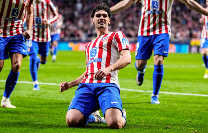 MIRAR: Johnny Cardoso del USMNT anota el primer gol del Atl&eacute;tico de Madrid en la eliminatoria de la Liga de Campeones contra el Club Brujas